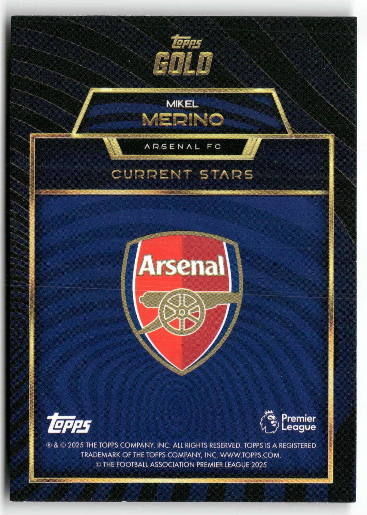 Fußball Mikel Merino 2025 Topps Gold Premier League Current Stars Arsenal FC Trading Card Original
