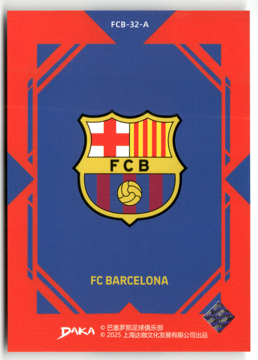 Fußball Barcelona Logo DAKA FC Barcelona 2025 #FCB-32-A FC Barcelona Trading Card Original