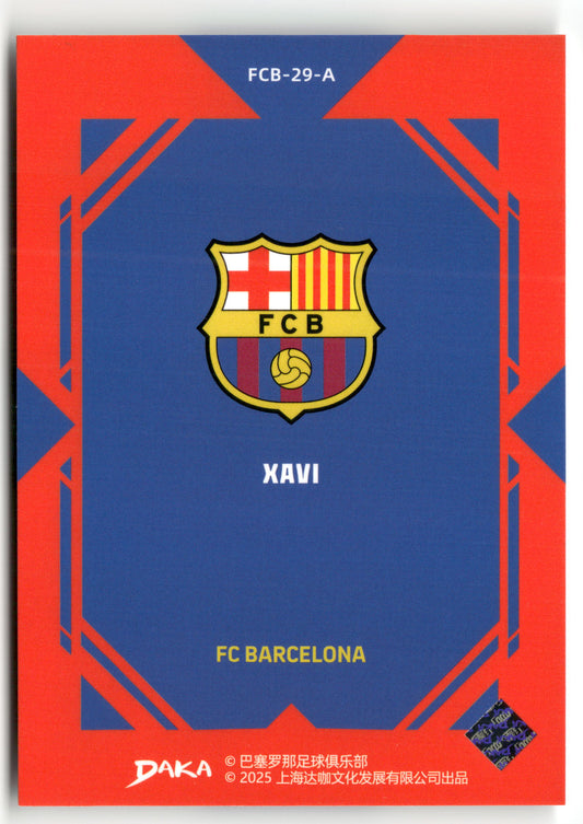 Fußball Xavi DAKA FC Barcelona 2025 #FCB-29-A FC Barcelona Trading Card Original