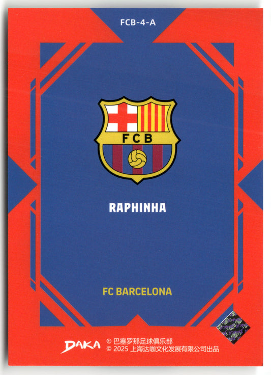 Fußball Raphinha 2025 Daka FC Barcelona #FCB-4-A FC Barcelona Trading Card Original