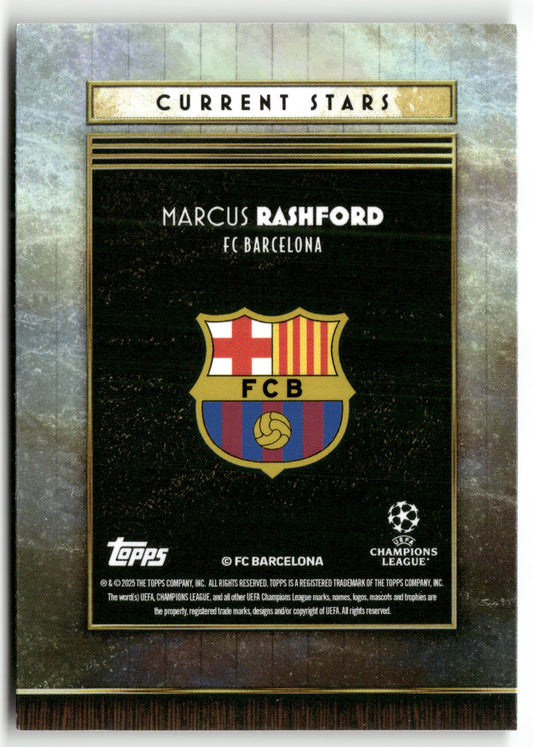 Fußball Marcus Rashford 2024-25 Topps Deco UEFA Champions League FC Barcelona Trading Card Original
