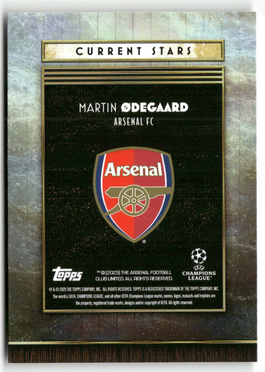 Fußball Martin Ødegaard 2024-25 Topps UEFA Champions League Deco Arsenal FC Trading Card Original