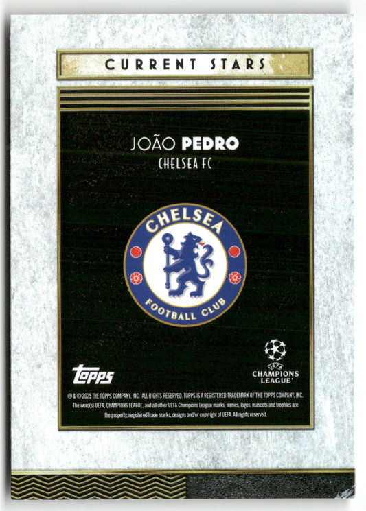 Fußball João Pedro 2024-25 Topps Deco UEFA Champions League Current Stars Chelsea FC Trading Card Original