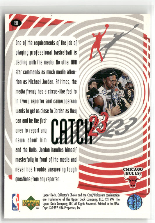 Basketball NBA Michael Jordan Upper Deck Collector's Choice 1997-98 #191 Catch 23 Chicago Bulls Trading Card Original