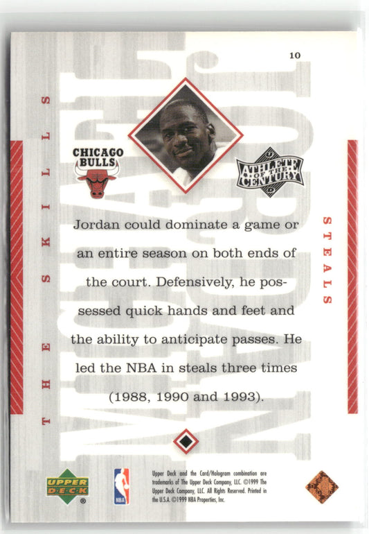 Basketball NBA Michael Jordan Upper Deck Athlete of the Century 1999 #10 Chicago Bulls Trading Card Original