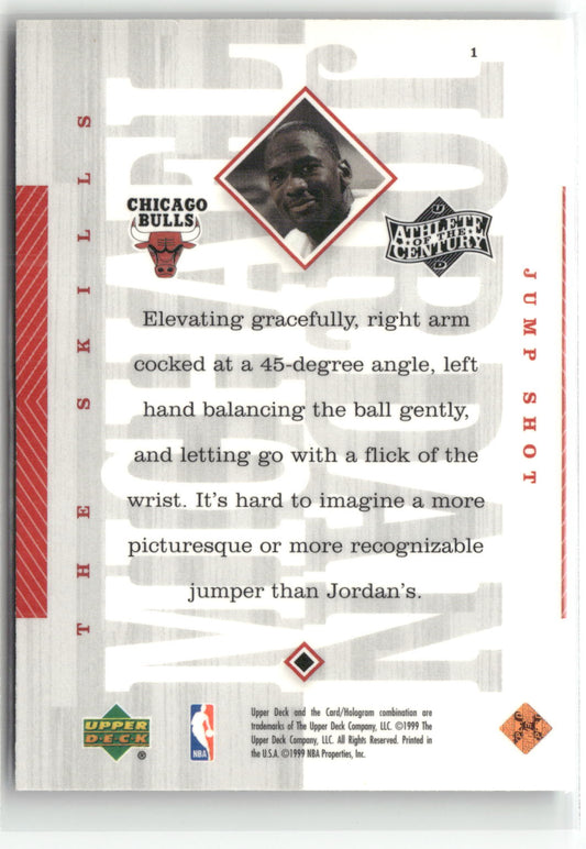 Basketball NBA Michael Jordan Upper Deck Athlete of the Century 1999 #1 Chicago Bulls Trading Card Original