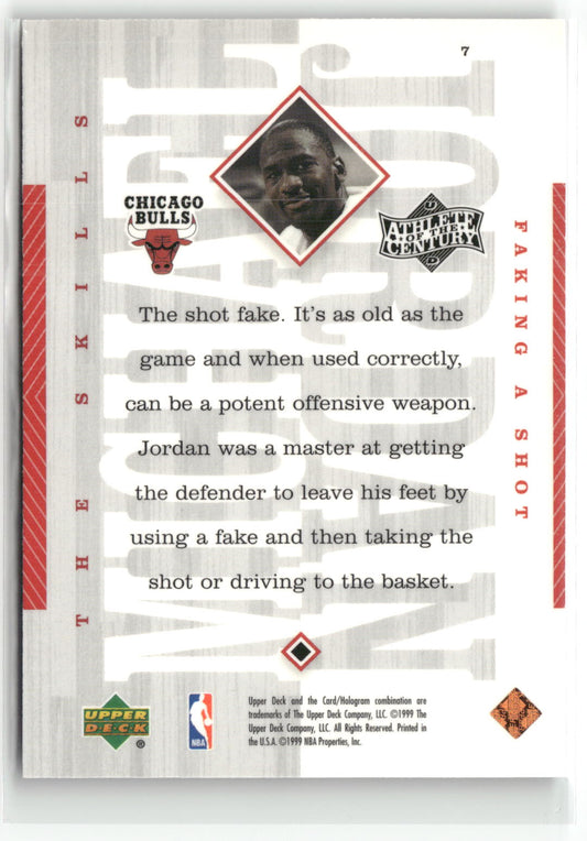 Basketball NBA Michael Jordan Upper Deck Athlete of the Century 1999 #7 Chicago Bulls Trading Card Original