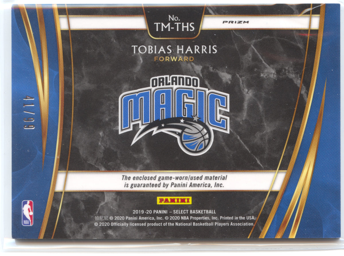 Basketball NBA Tobias Harris - 2019-20 Panini Select Basketball - Game-Worn Relic (leicht verschoben) /99 - Orlando Magic #TM-THS Trading Card Original