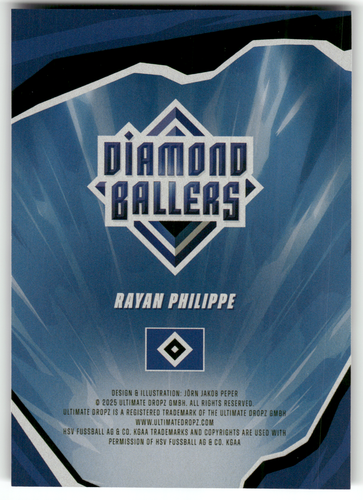 Fußball Rayan Philippe - 2025 Diamond Ballers Ultimate Dropz - Hamburger SV Trading Card Original