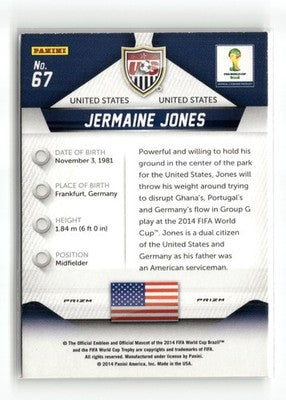 Fußball Jermaine Jones 2014 Panini Prizm World Cup #67 Silver Prizm United States Trading Card Original