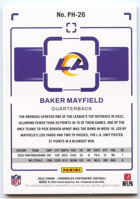 2022 Panini Chronicles Photogenic Football Baker Mayfield Photogenic 22/25