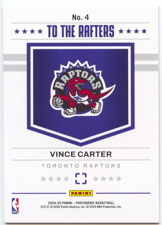 Basketball NBA Vince Carter 2024-25 Panini Photogenic #4 To The Rafters Gold /10 Toronto Raptors Trading Card Original