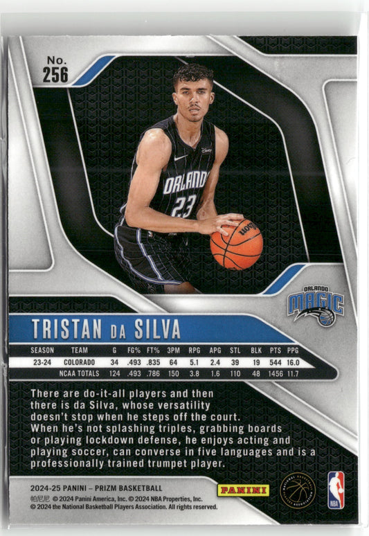 Basketball NBA Tristan da Silva 2024-25 Panini Prizm Basketball #256 Base Rookie Card Orlando Magic Rookie Card RC Trading Card Original