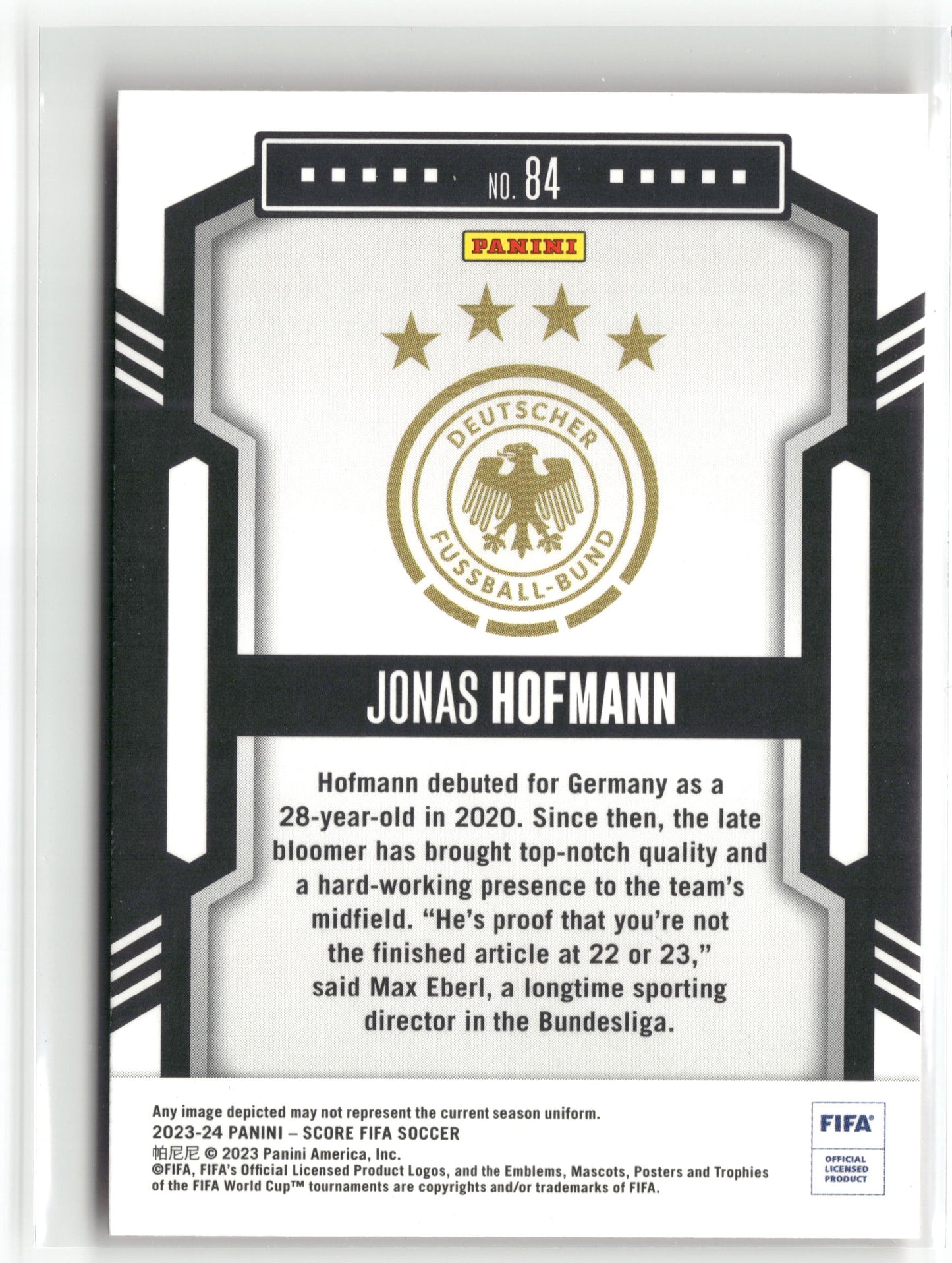 Fußball Jonas Hofmann 2023-24 Panini Score FIFA Soccer #84 Red Seismic /30 Germany Trading Card Original