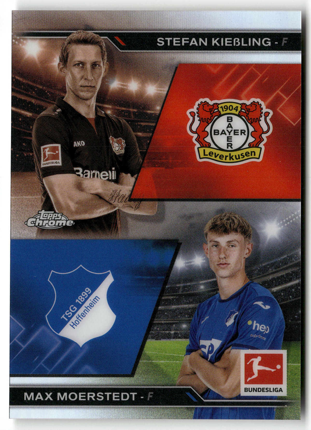 Fußball Stefan Kießling / Max Moerstedt Topps Chrome Bundesliga 2025 #HIN-9 Bayer 04 Leverkusen / TSG Hoffenheim Trading Card Original