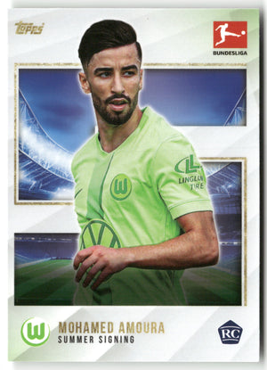 Fußball Mohamed Amoura 2024 Topps Bundesliga Summer Signing VfL Wolfsburg Rookie Card RC Trading Card Original