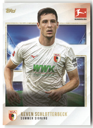 Fußball Keven Schlotterbeck 2024-25 Topps Bundesliga Summer Signing FC Augsburg Trading Card Original