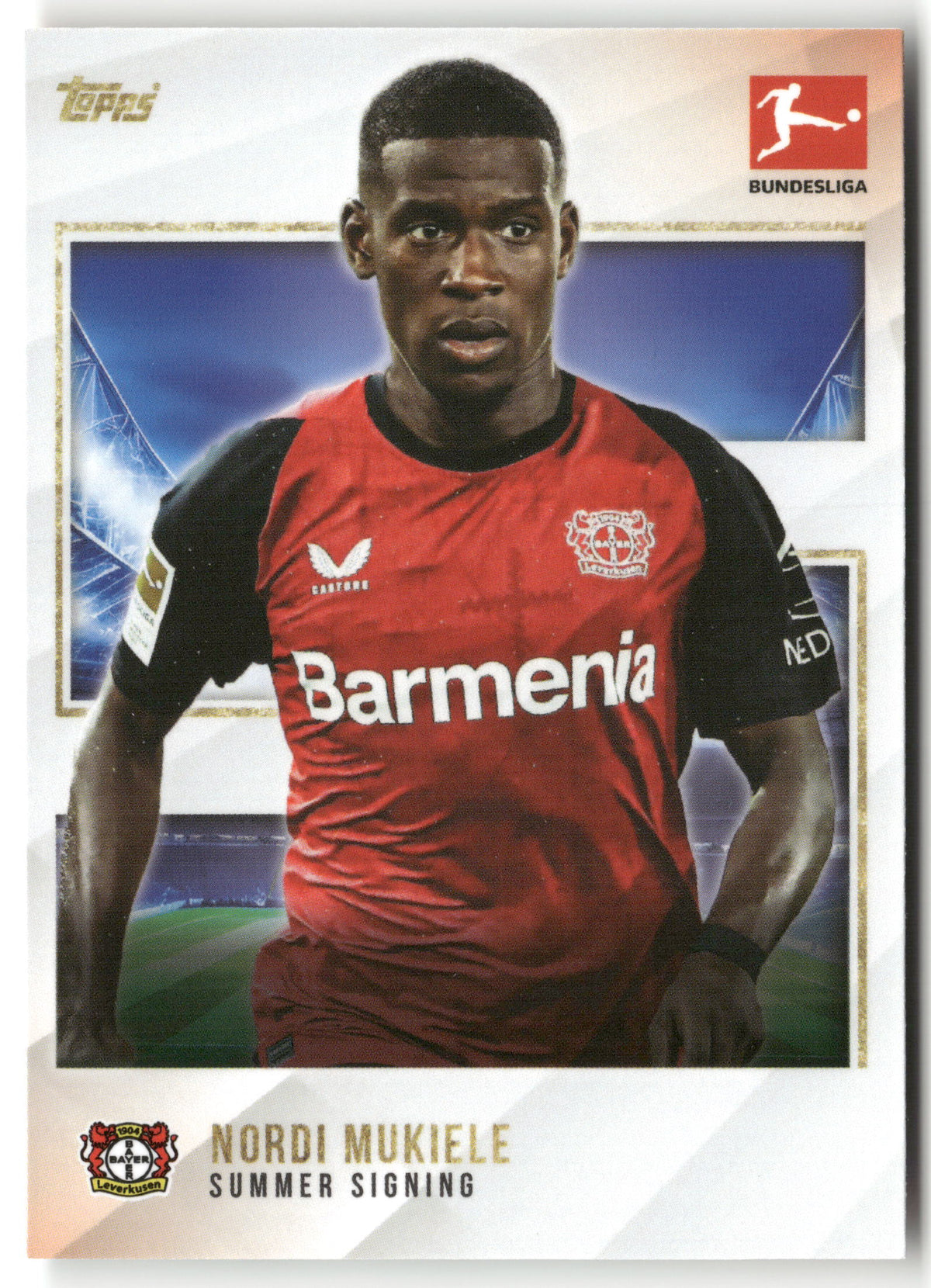 Fußball Nordi Mukiele 2024 Topps Bundesliga Summer Signing Bayer Leverkusen Trading Card Original