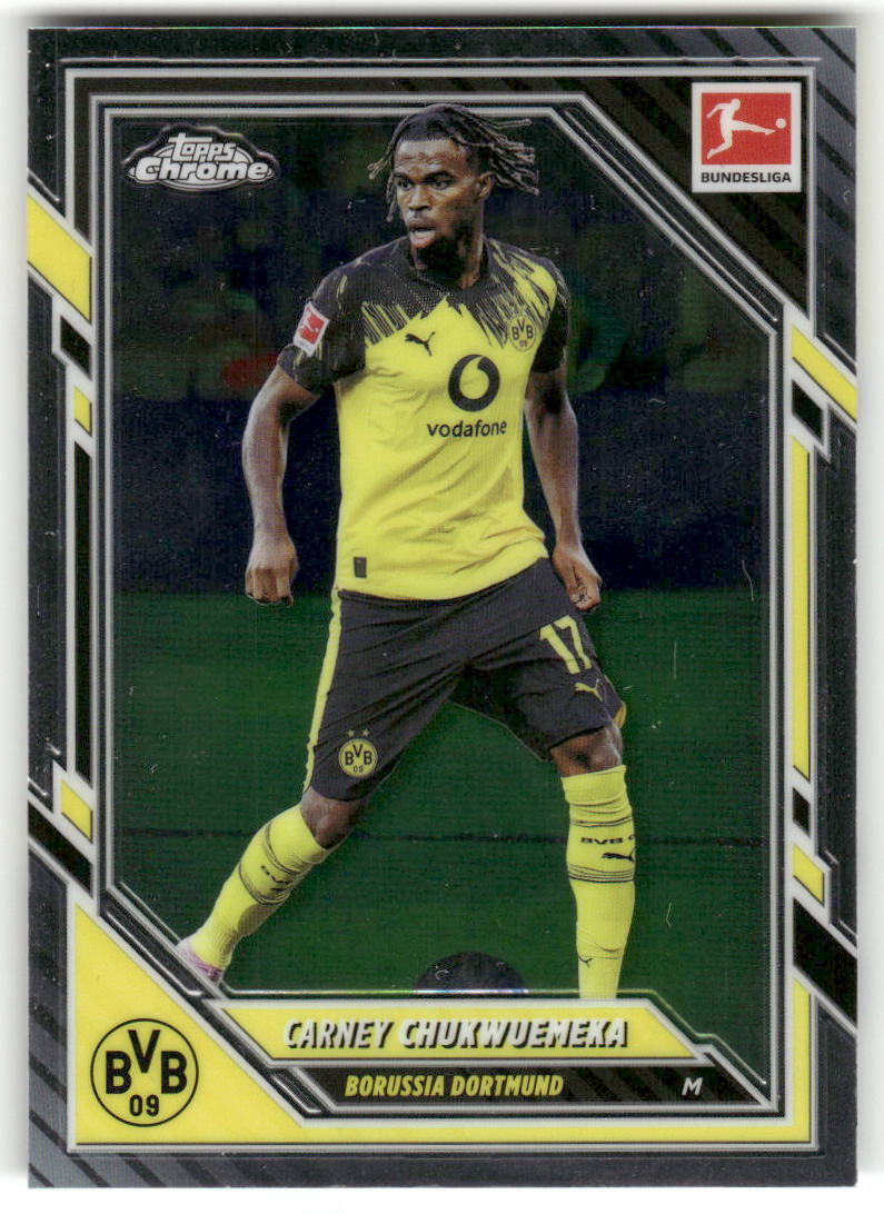 Fußball Carney Chukwuemeka 2025-26 Topps Chrome Bundesliga #21 Borussia Dortmund Trading Card Original