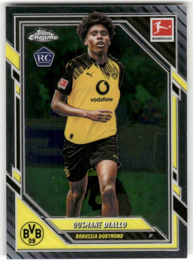 Fußball Ousmane Diallo Topps Chrome Bundesliga 2025-26 #20 Borussia Dortmund Rookie Card RC Trading Card Original