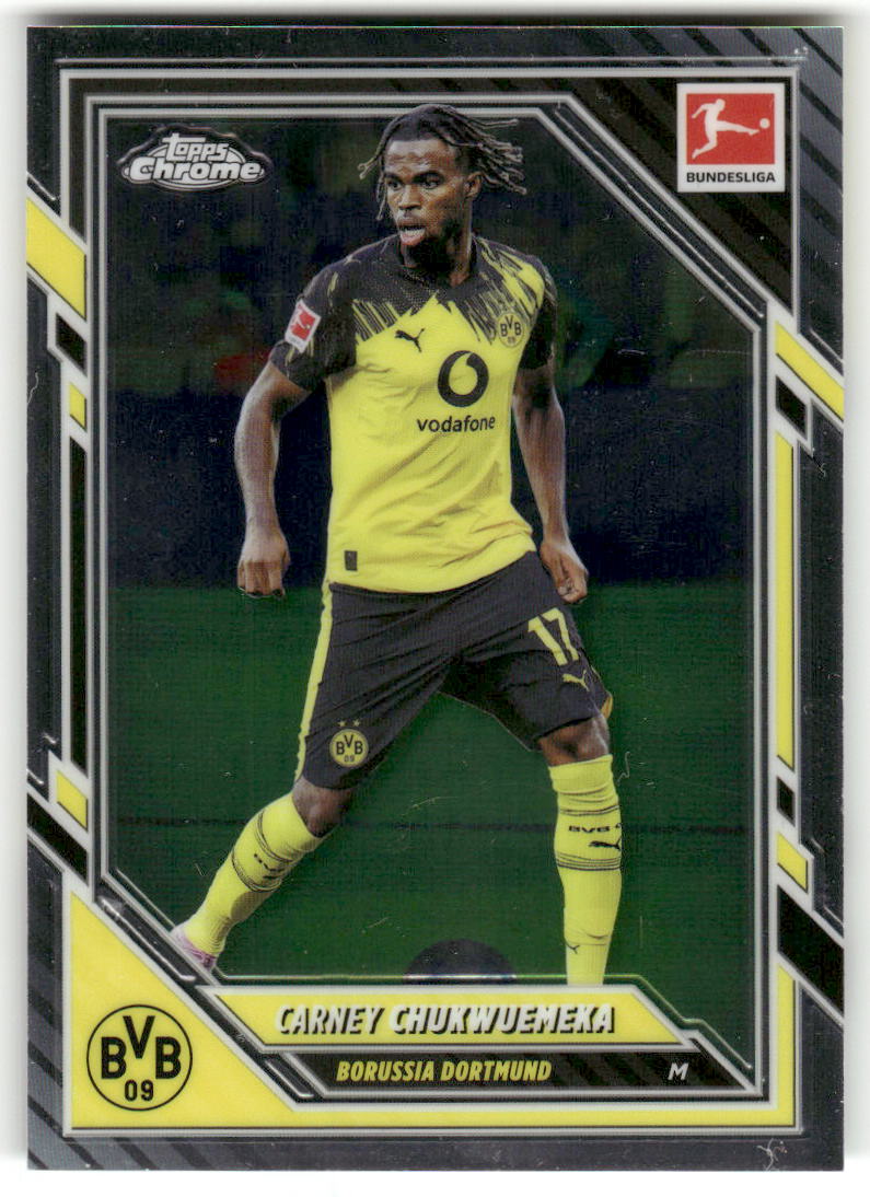 Fußball Carney Chukwuemeka 2025-26 Topps Chrome Bundesliga #21 Borussia Dortmund Trading Card Original
