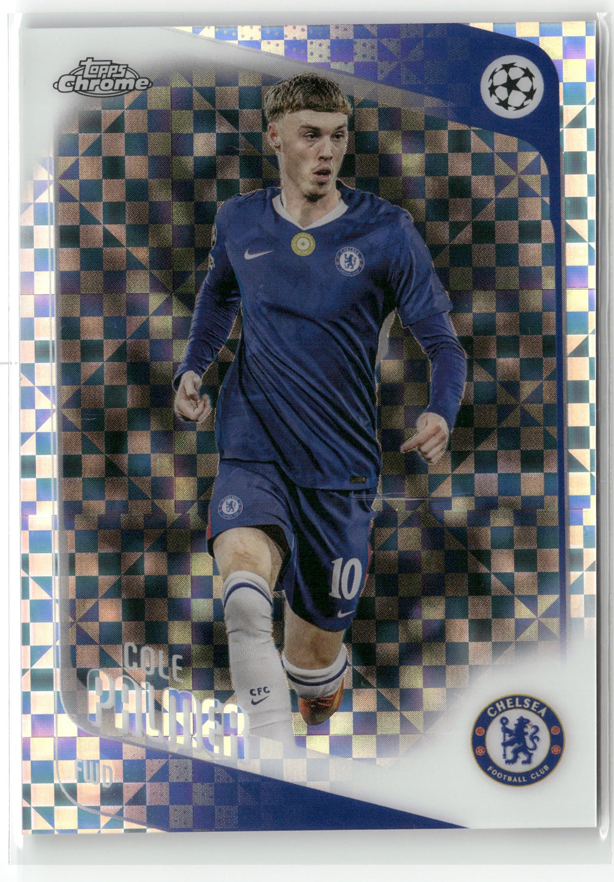 Fußball Cole Palmer 2025-26 Topps Chrome UEFA Champions League #118 X-Fractor Chelsea FC Trading Card Original