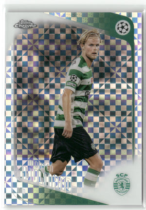 Fußball Morten Hjulmand 2025-26 Topps Chrome UEFA Champions League #199 X-Fractor Sporting Clube de Portugal Trading Card Original