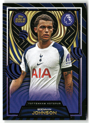 Fußball Brennan Johnson 2024-25 Topps Gold Premier League 2025 Tottenham Hotspur Trading Card Original