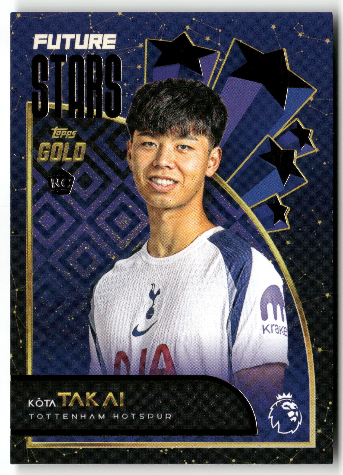 Fußball Kota Takai 2024-25 Topps Gold Premier League Future Stars Tottenham Hotspur Rookie Card RC Trading Card Original