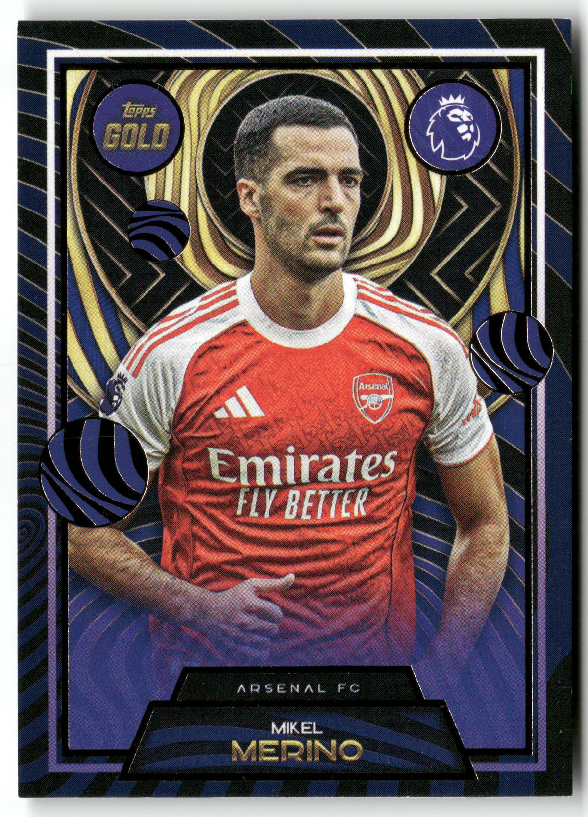 Fußball Mikel Merino 2025 Topps Gold Premier League Current Stars Arsenal FC Trading Card Original