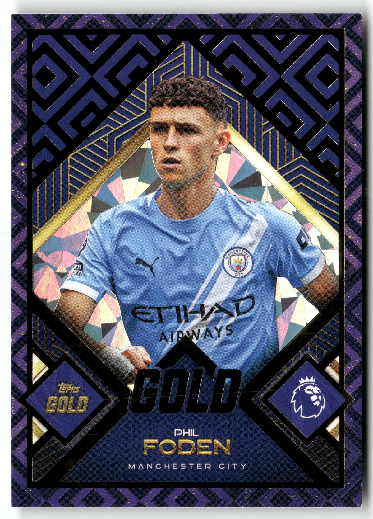 Fußball Phil Foden 2025 Topps Gold Premier League Manchester City Trading Card Original