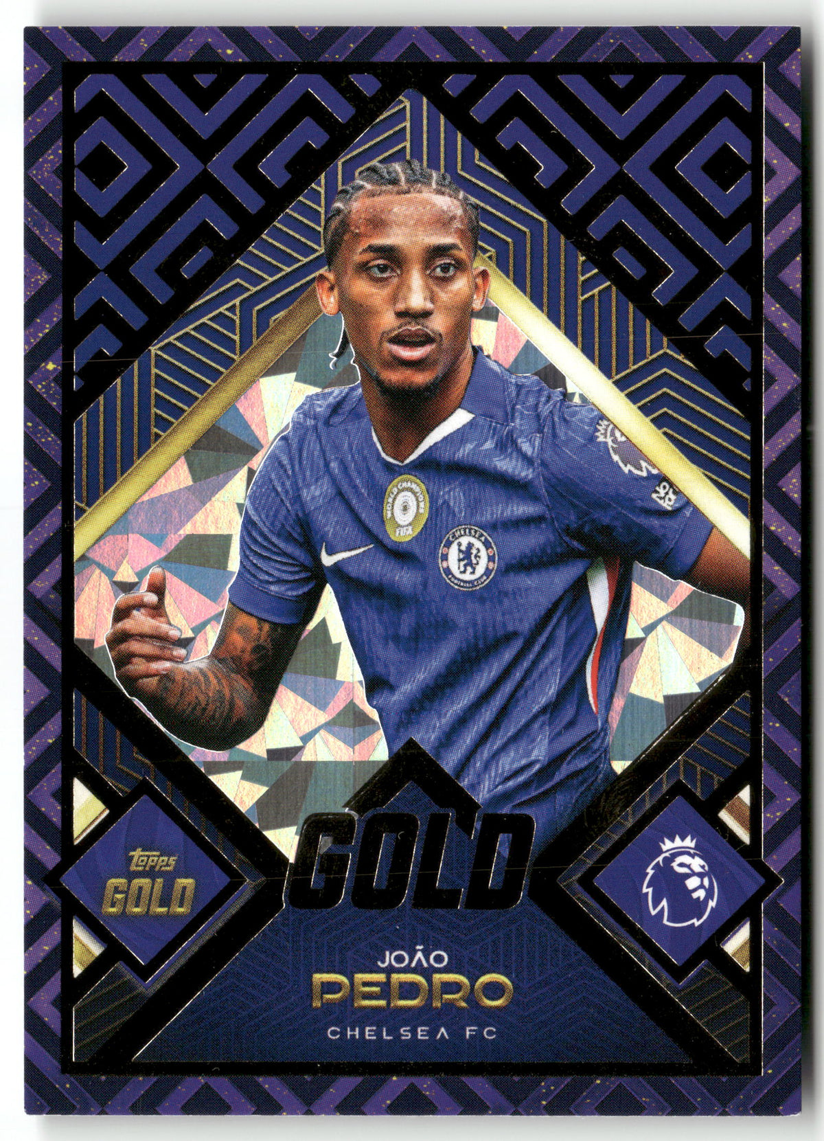 Fußball João Pedro 2024-25 Topps Gold Premier League 2025 Chelsea FC Trading Card Original