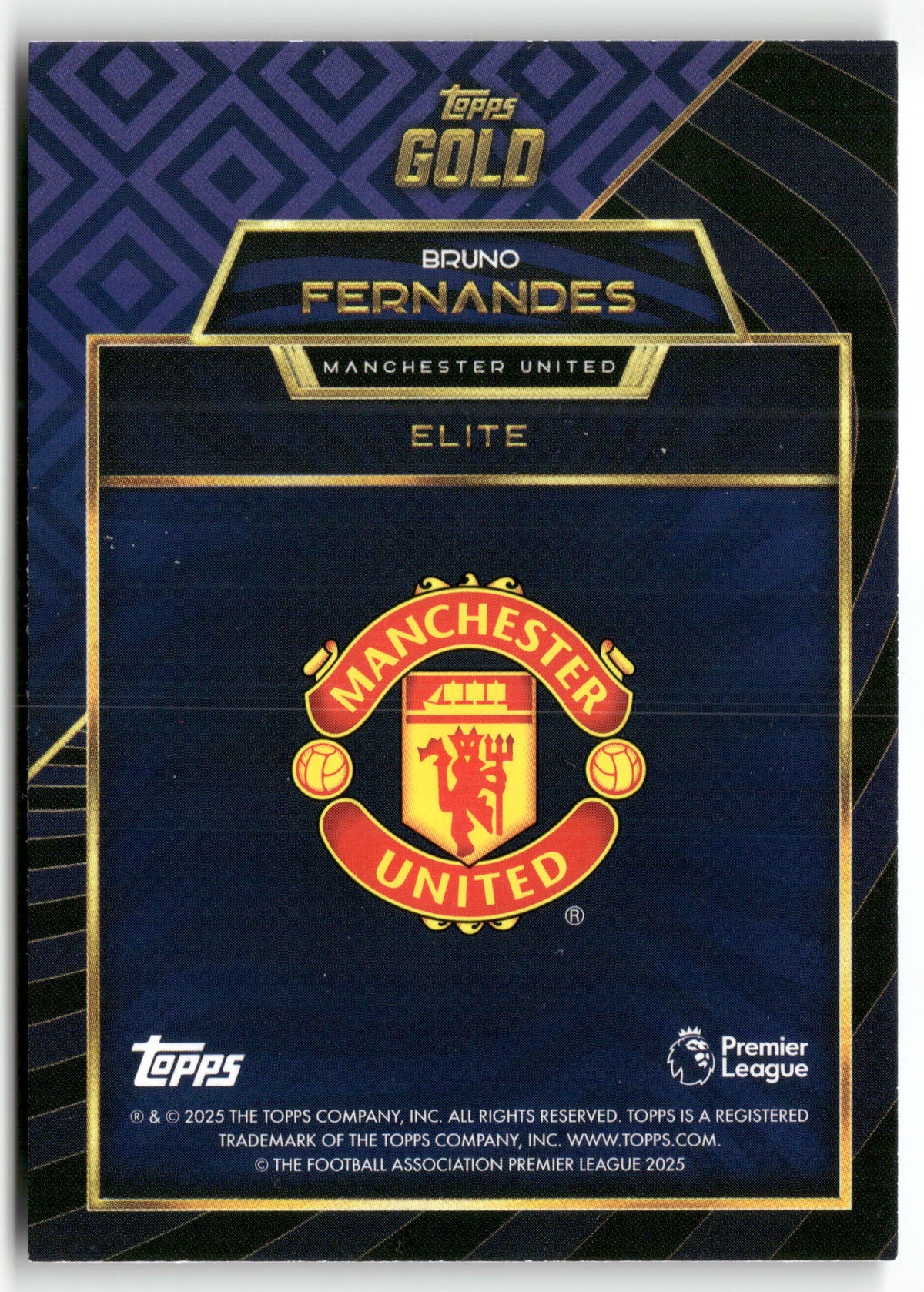 Fußball Bruno Fernandes 2024-25 Topps Gold Premier League Elite Manchester United Trading Card Original