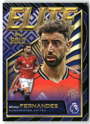 Fußball Bruno Fernandes 2024-25 Topps Gold Premier League Elite Manchester United Trading Card Original