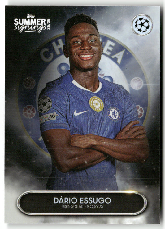 Fußball Dário Essugo 2025-26 Topps UEFA Champions League Summer Signings Chelsea Trading Card Original