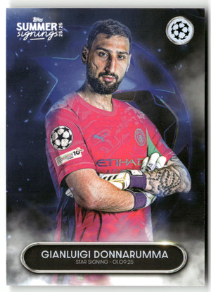 Fußball Gianluigi Donnarumma 2025-26 Topps Summer Signings UEFA Champions League Manchester City Trading Card Original