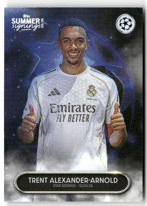 Fußball Trent Alexander-Arnold 2025-26 Topps UEFA Champions League Summer Signings Real Madrid C.F. Trading Card Original