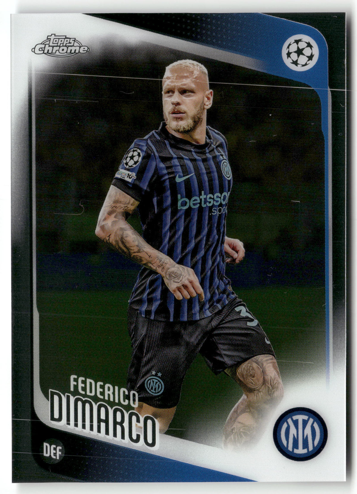 Fußball Federico Dimarco 2024-25 Topps Chrome UEFA Champions League #37 FC Internazionale Milano Trading Card Original