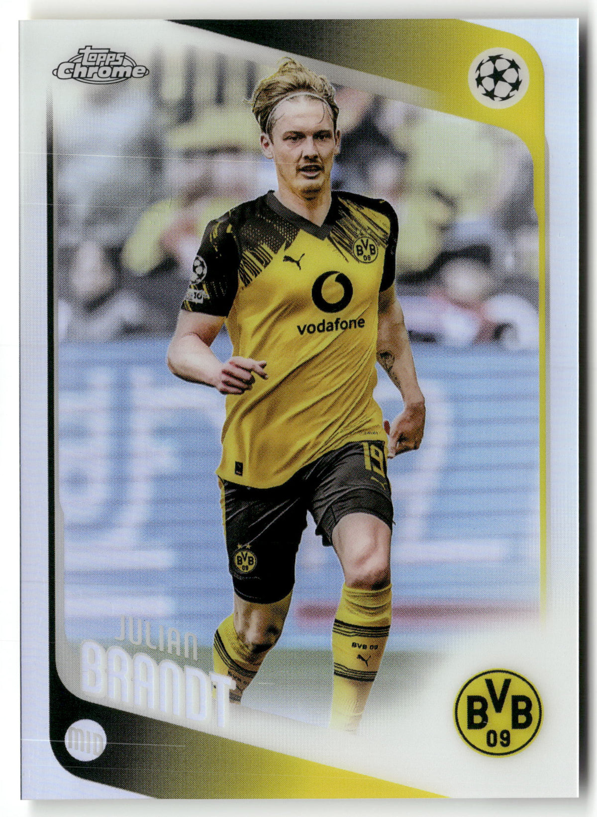 Fußball Julian Brandt 2025-26 Topps Chrome UEFA Champions League #81 Refractor Borussia Dortmund Trading Card Original