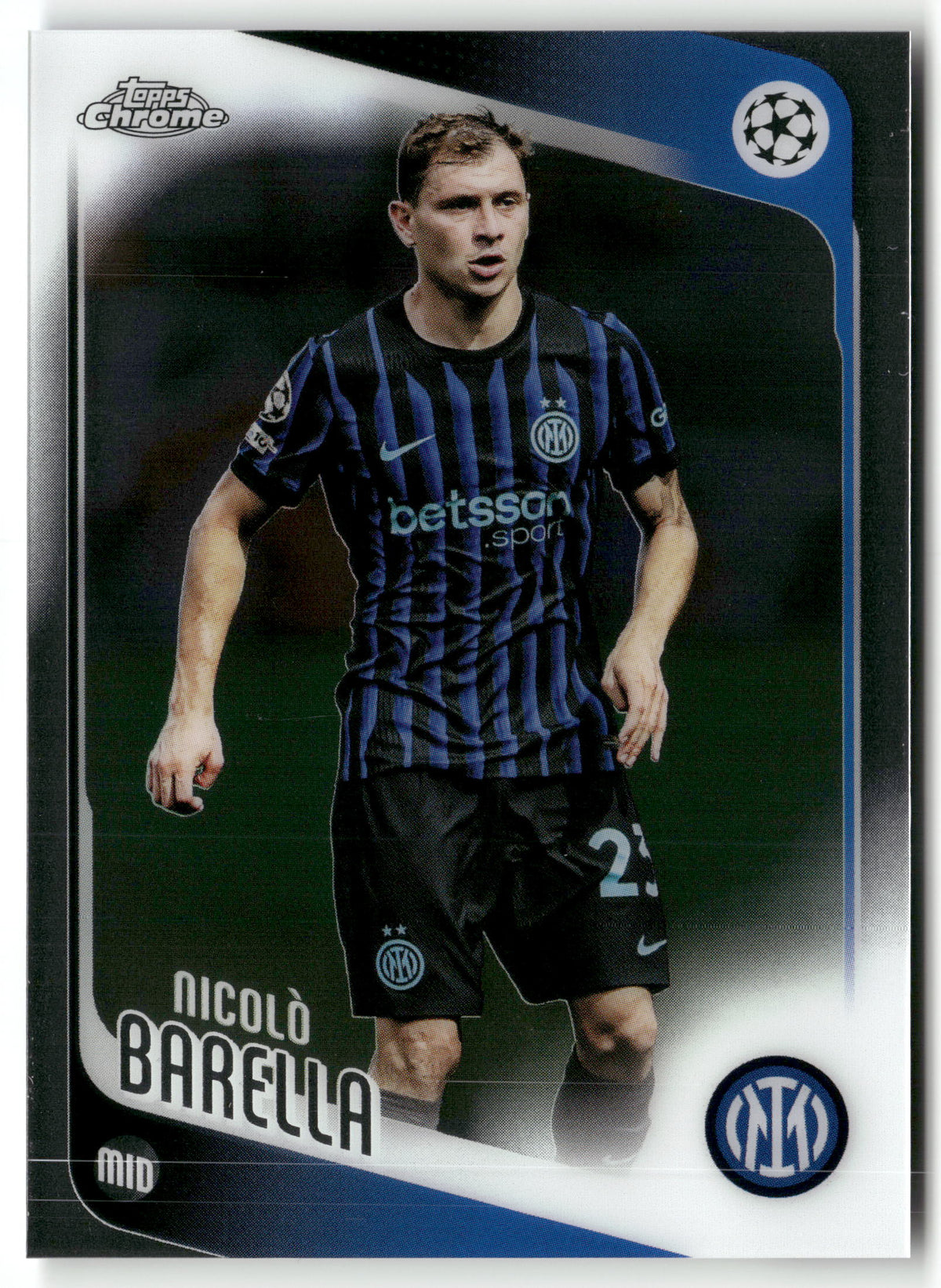 Fußball Nicolò Barella 2025-26 Topps Chrome UEFA Champions League #108 FC Internazionale Milano Trading Card Original