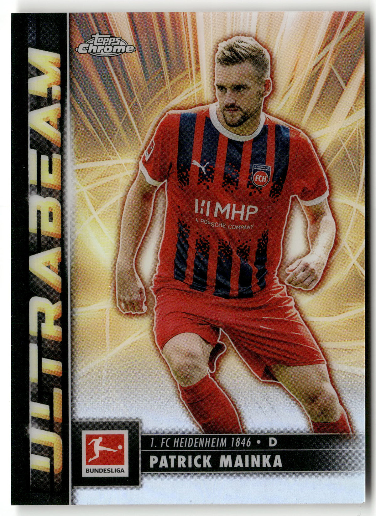 Fußball Patrick Mainka 2024-25 Topps Chrome Bundesliga #UB-15 Ultrabeam 1. FC Heidenheim 1846 Trading Card Original