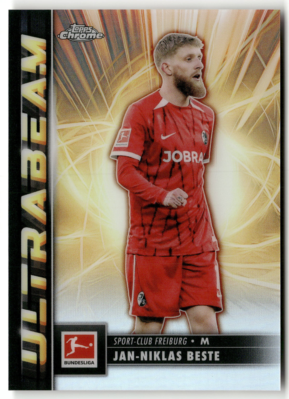 Fußball Jan-Niklas Beste 2024-25 Topps Chrome Bundesliga #UB-2 Ultrabeam Sport-Club Freiburg Trading Card Original