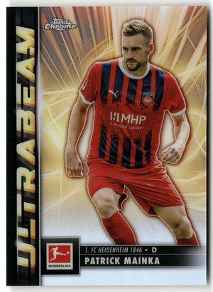 Fußball Patrick Mainka 2024-25 Topps Chrome Bundesliga #UB-15 Ultrabeam 1. FC Heidenheim 1846 Trading Card Original
