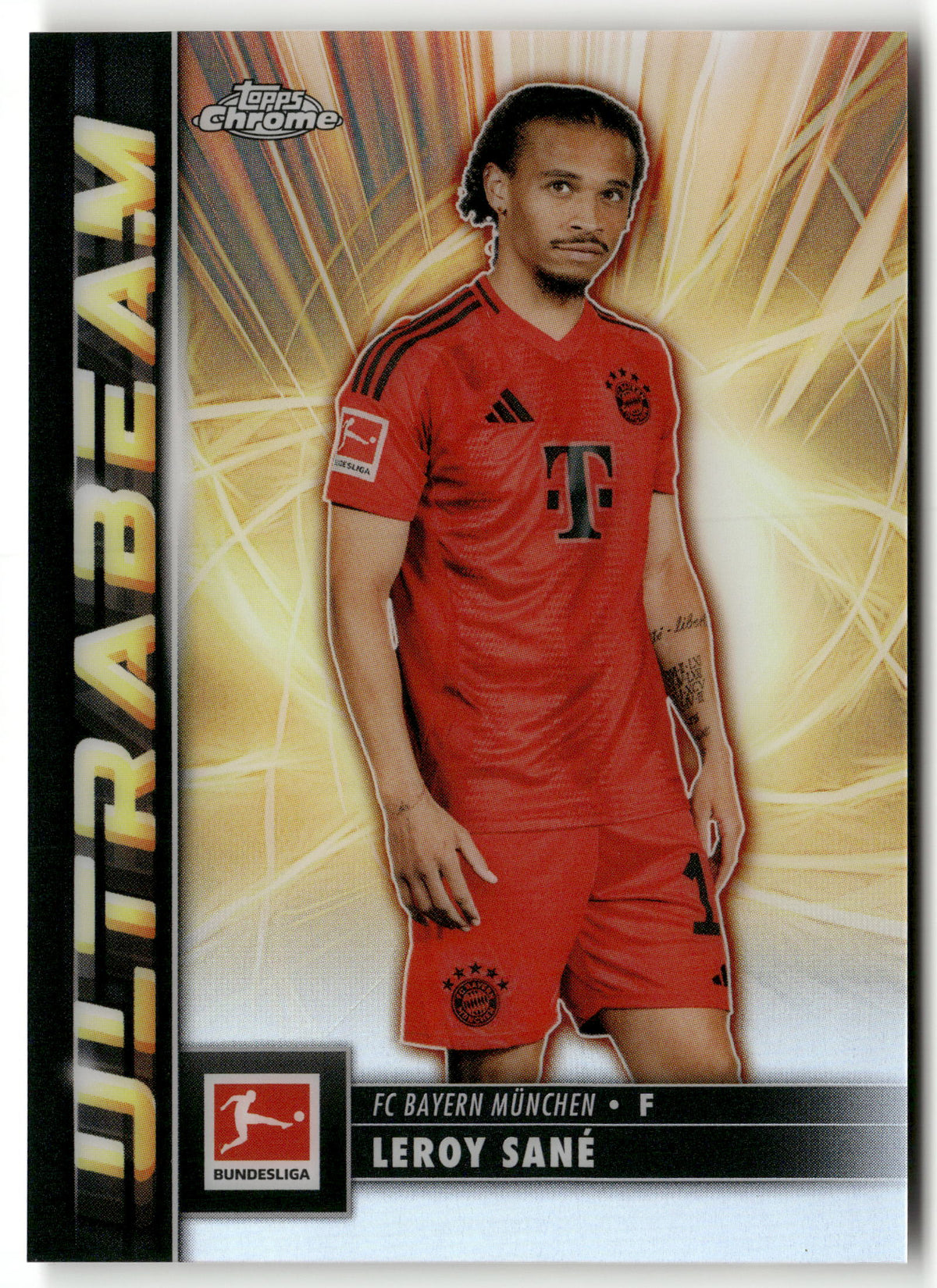 Fußball Leroy Sané 2024-25 Topps Chrome Bundesliga #UB-9 Ultrabeam FC Bayern München Trading Card Original