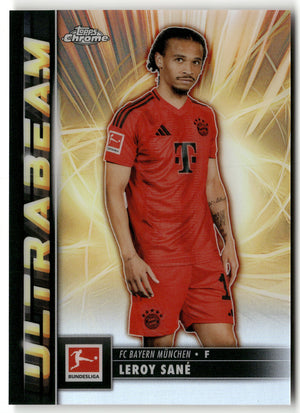 Fußball Leroy Sané 2024-25 Topps Chrome Bundesliga #UB-9 Ultrabeam FC Bayern München Trading Card Original