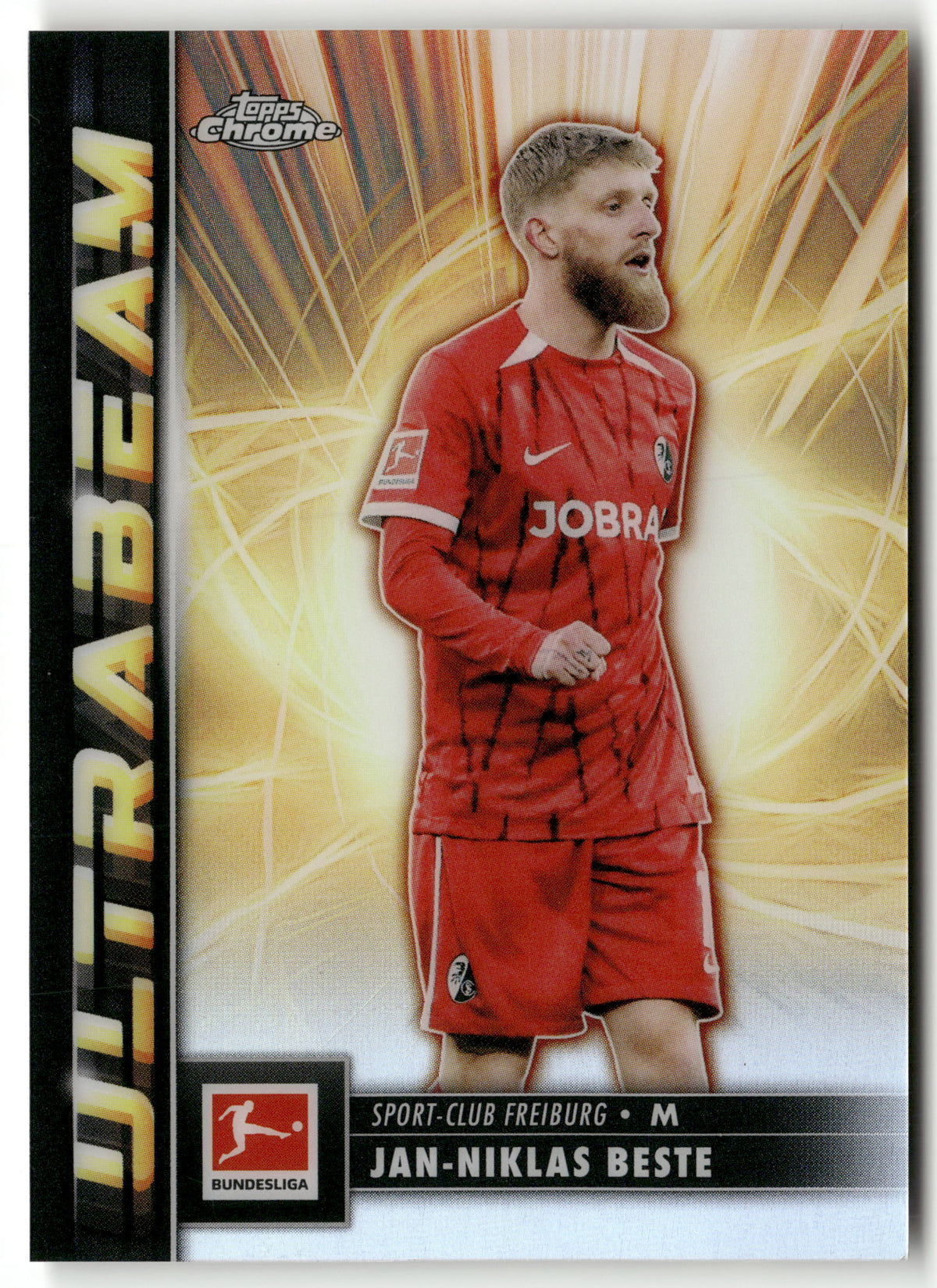 Fußball Jan-Niklas Beste 2024-25 Topps Chrome Bundesliga #UB-2 Ultrabeam Sport-Club Freiburg Trading Card Original