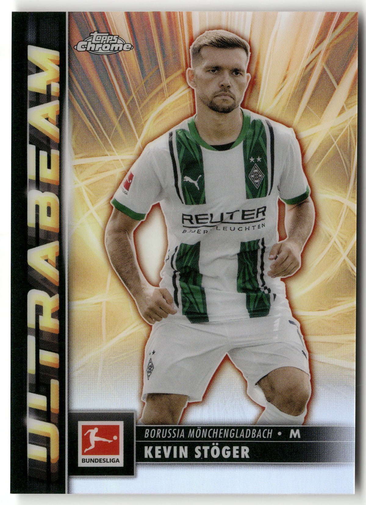 Fußball Kevin Stöger 2024-25 Topps Chrome Bundesliga #UB-7 Ultrabeam Borussia Mönchengladbach Trading Card Original