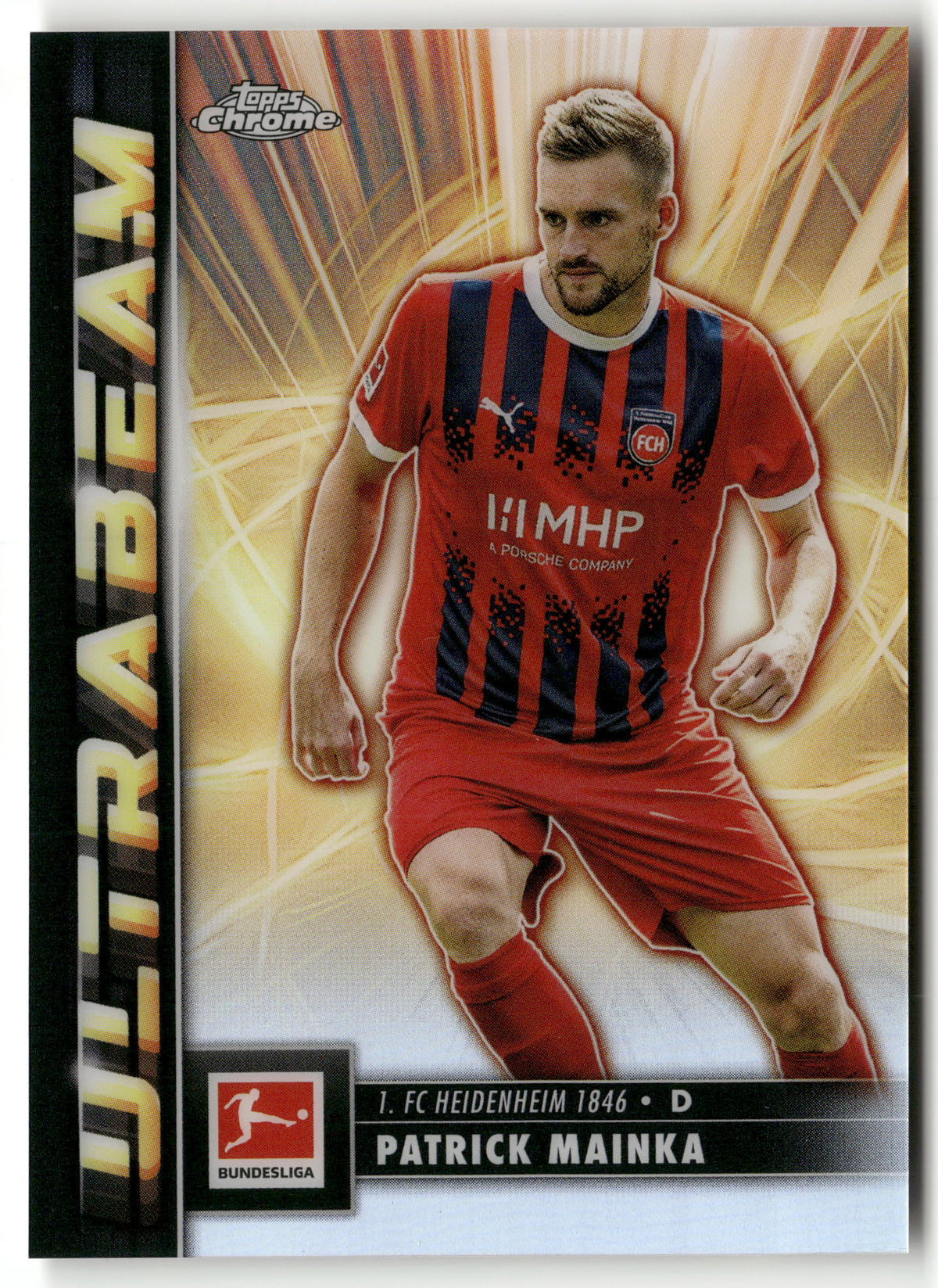 Fußball Patrick Mainka 2024-25 Topps Chrome Bundesliga #UB-15 Ultrabeam 1. FC Heidenheim 1846 Trading Card Original