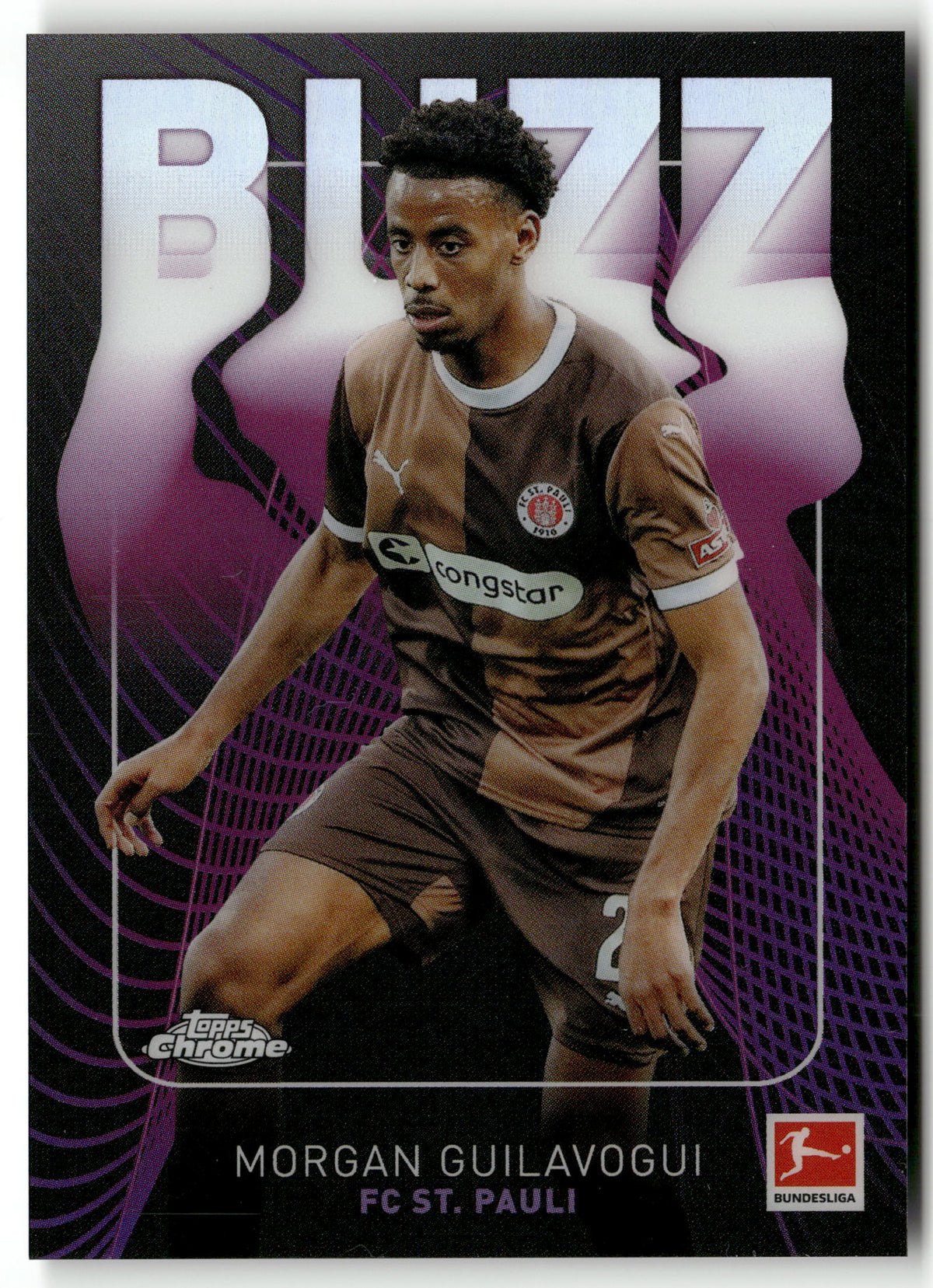 Fußball Morgan Guilavogui Topps Chrome Bundesliga 2025-26 #BU-2 BUZZ FC St. Pauli Trading Card Original