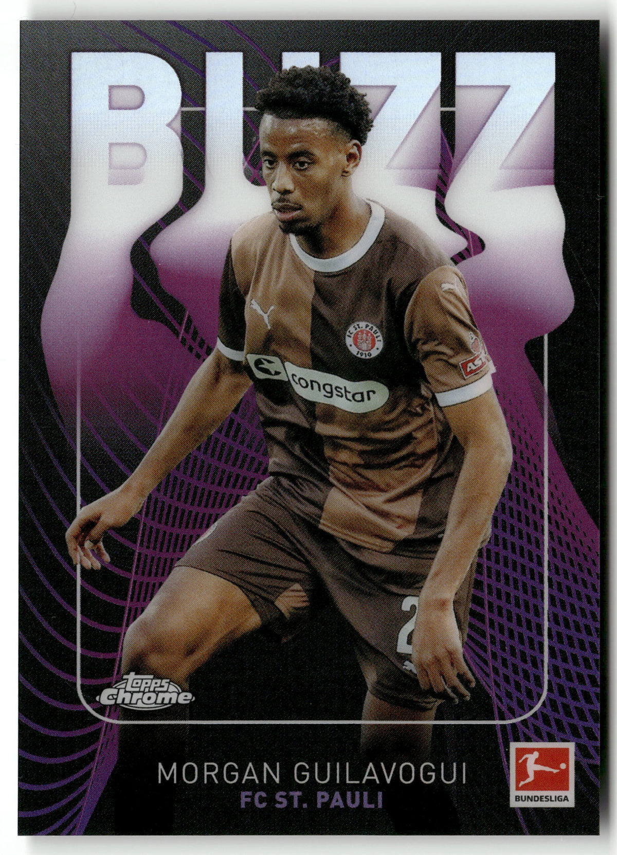 Fußball Morgan Guilavogui 2024-25 Topps Chrome Bundesliga #BU-2 BUZZ FC St. Pauli Trading Card Original